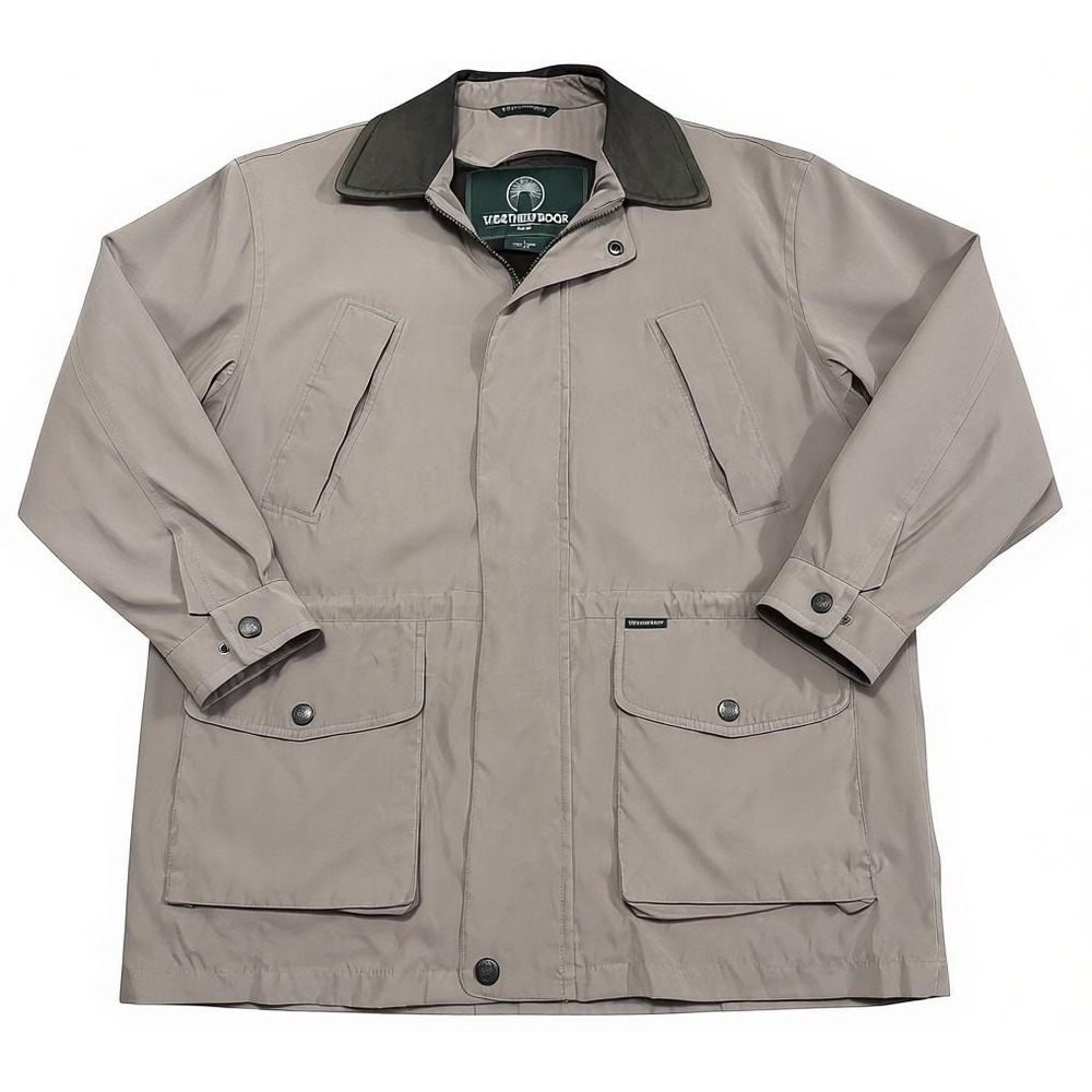 Vintage Weatherproof Jacket Men's L Korea Fleece Lined Field Coat Taupe 90s